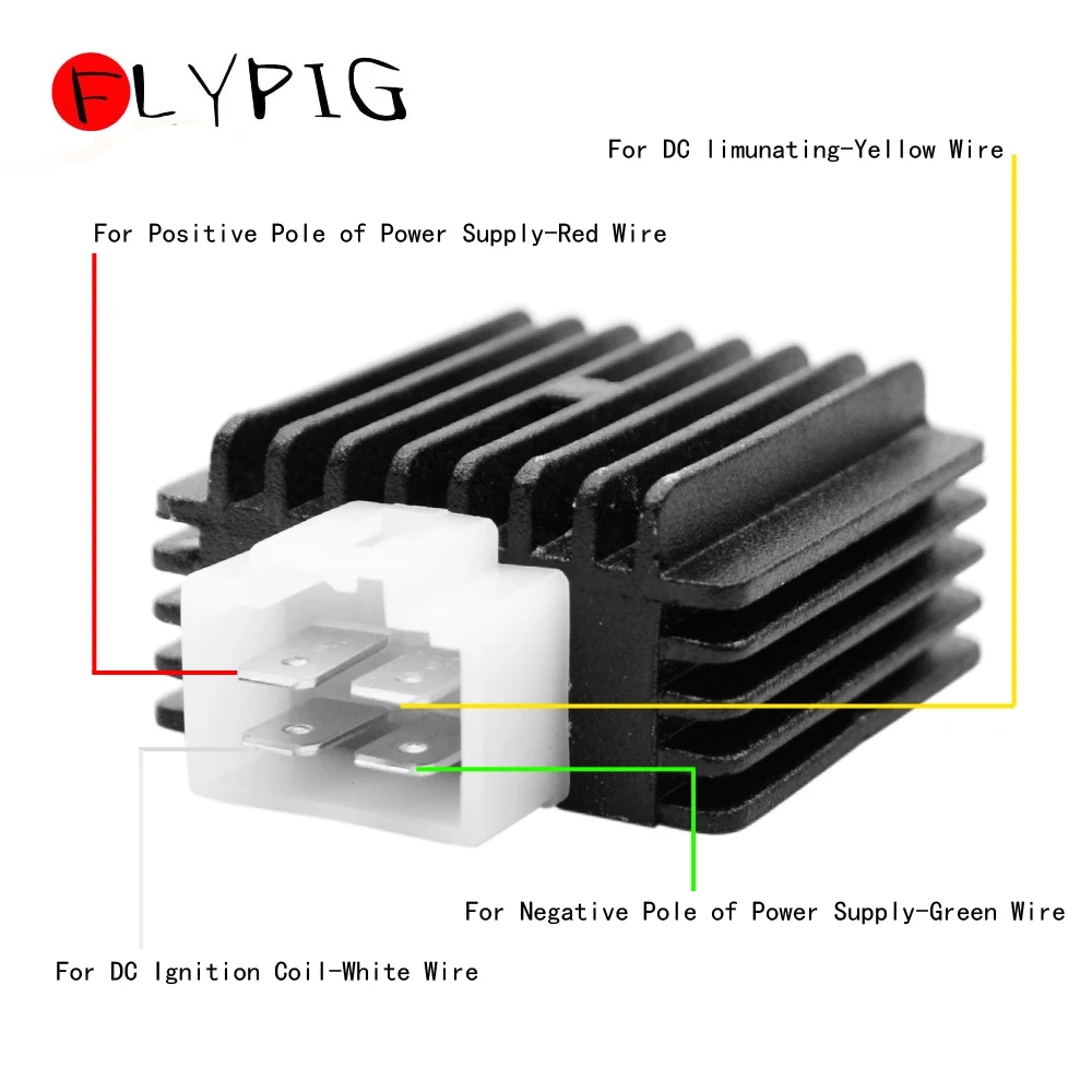 12V мотоциклов Напряжение Регулятор выпрямителя 4Pin для 50cc-125cc GY6 50cc 60cc 80cc 125cc 150cc Скутер мопед Go Kart ATV H055-002