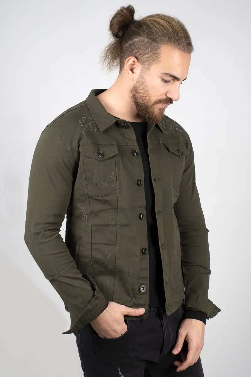 

DeepSEA Male Khaki Jeans Sports Coats Coat Slim Fit Denim Backpack Printed Coat Buttoned Autumn Winter Spring Gndelik2005035