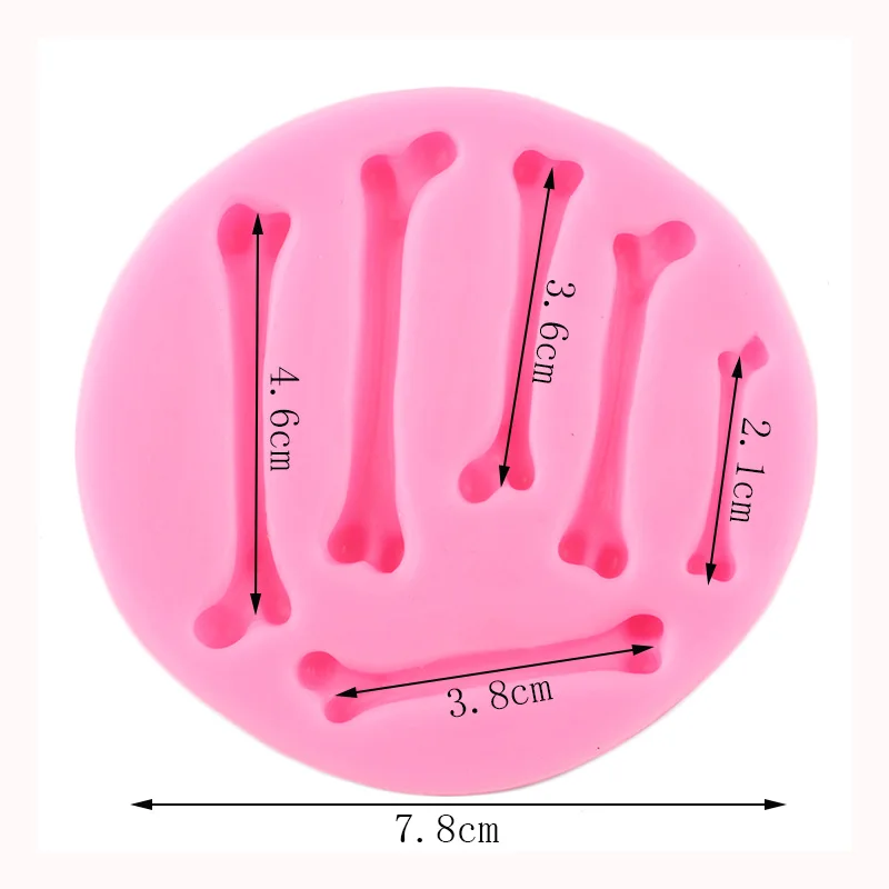 Хэллоуин Кости силиконовые формы торт кайма для мастики декоративные