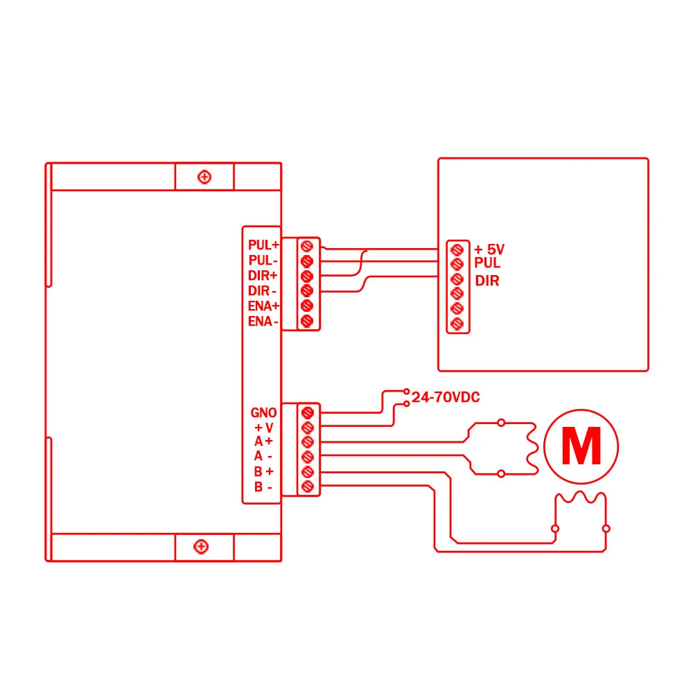 Description Picture 5 of itemDM556 DM542 Digital Stepper motor driver 2 phase 20-50V DC 1-5.6A for 42 57 stepper motor Nema17 Nema23 Stepper Motor Controller