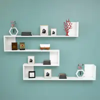 Shelf&Shelf MADE IN TURKEY Modern Bookshelf Decorative Living Room Wood Wall Book Holder Organizer Shelf Rack Bookcase White