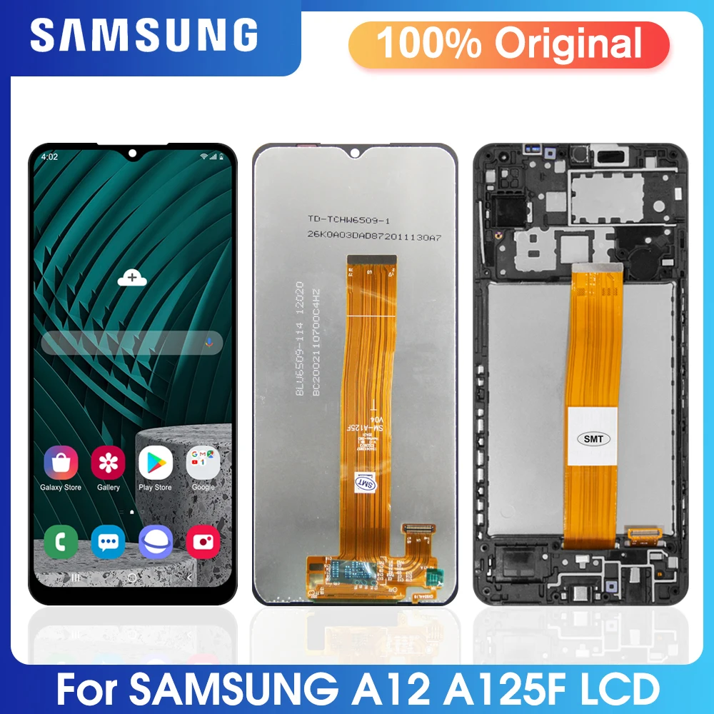 6 5 &quotОригинальный дисплей для Samsung Galaxy A12 ЖК-дисплей SamsungA12 A125F с рамкой сенсорный