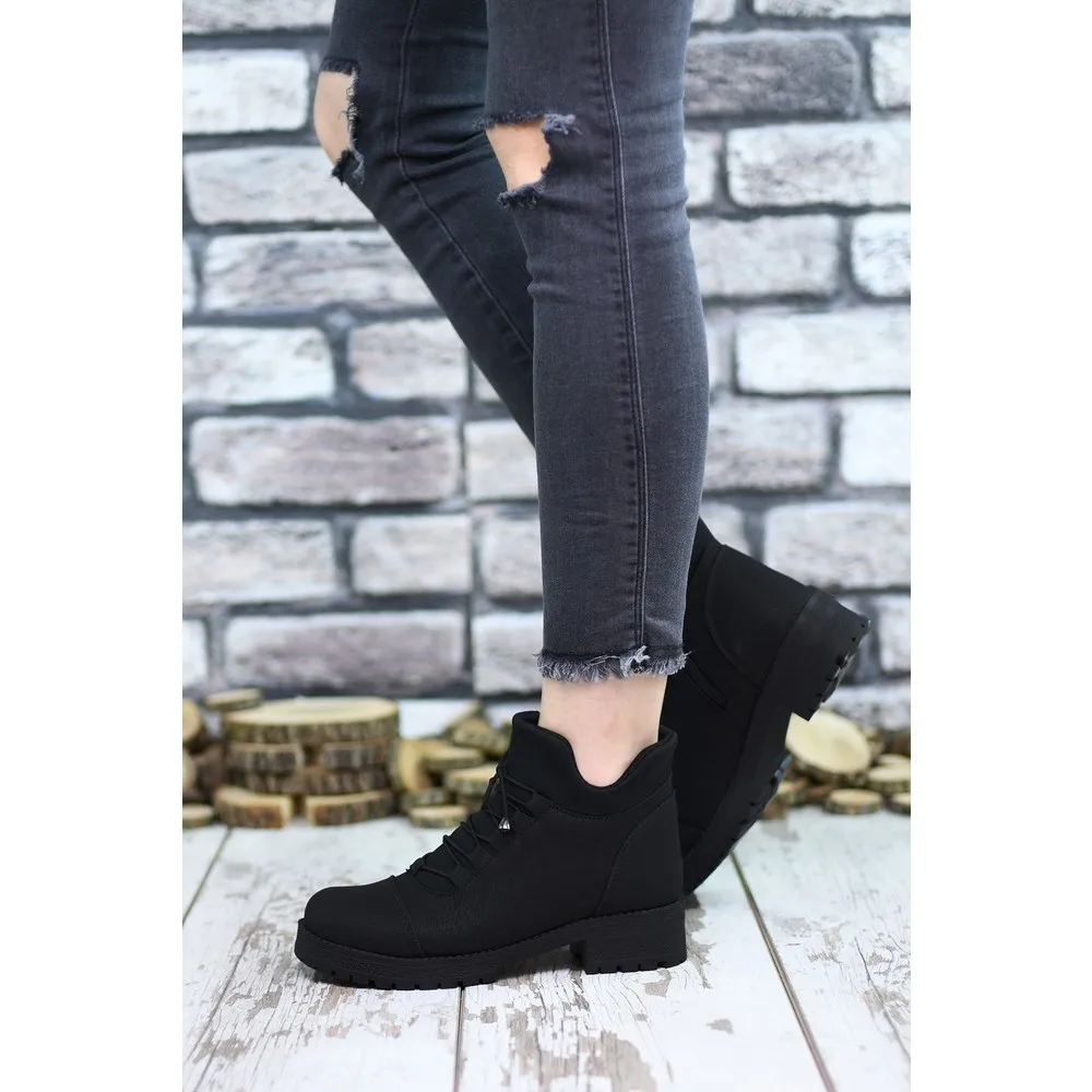 Fashion Platform Base Fragrance and Don 'T Perspire Bootie Suede Materıal Beige Layd Shoes Non-Slip Sole Round Toe With elastic Band And