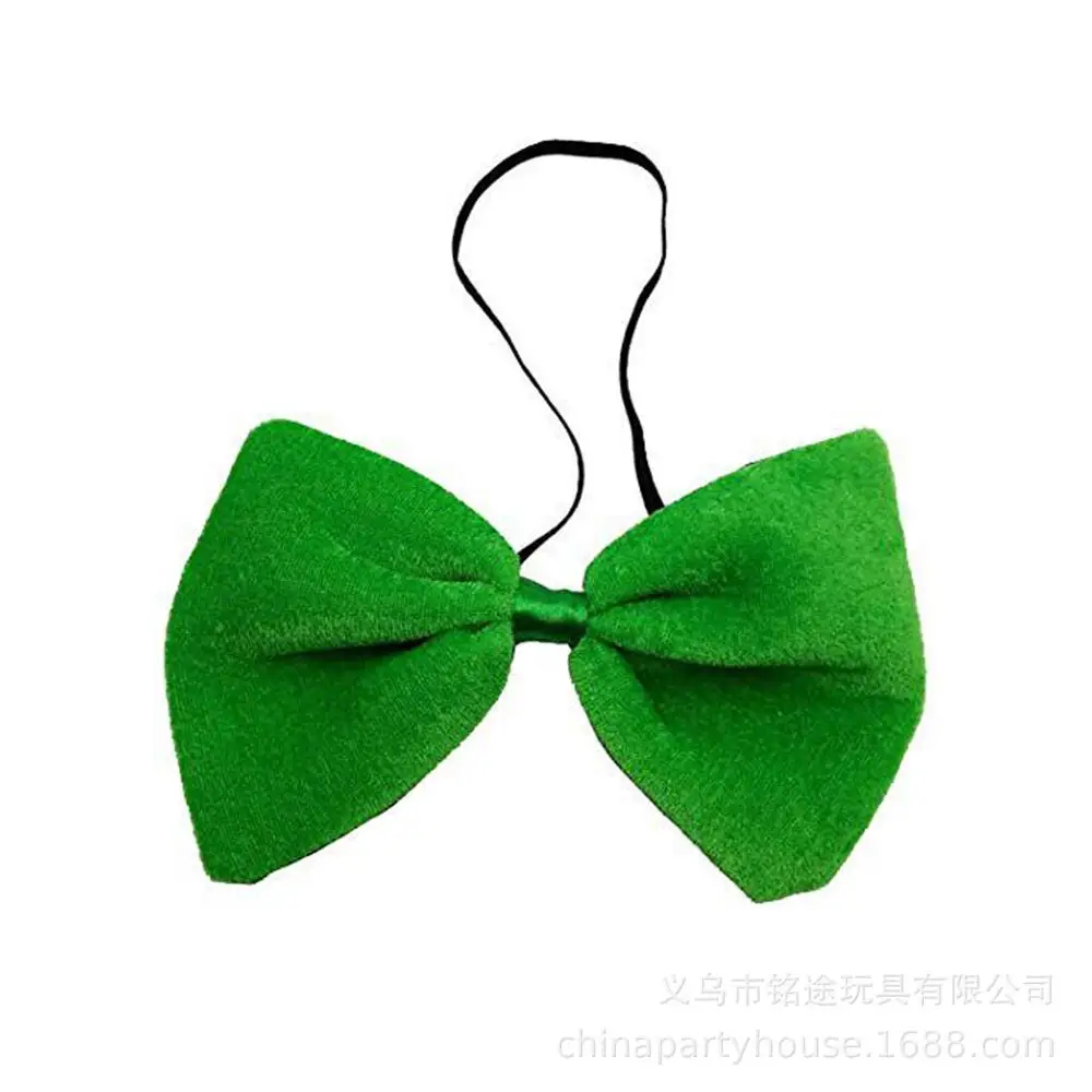 

Irish Carnival big green bow tie St. Patrick's Day shamrock sequin bow tie