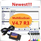 2021 новейший MultiEcuScan V4.7 R3 зарегистрированный неограниченный мультисканер Ecu для Fiat может работать с ELM327 Бесплатная доставка