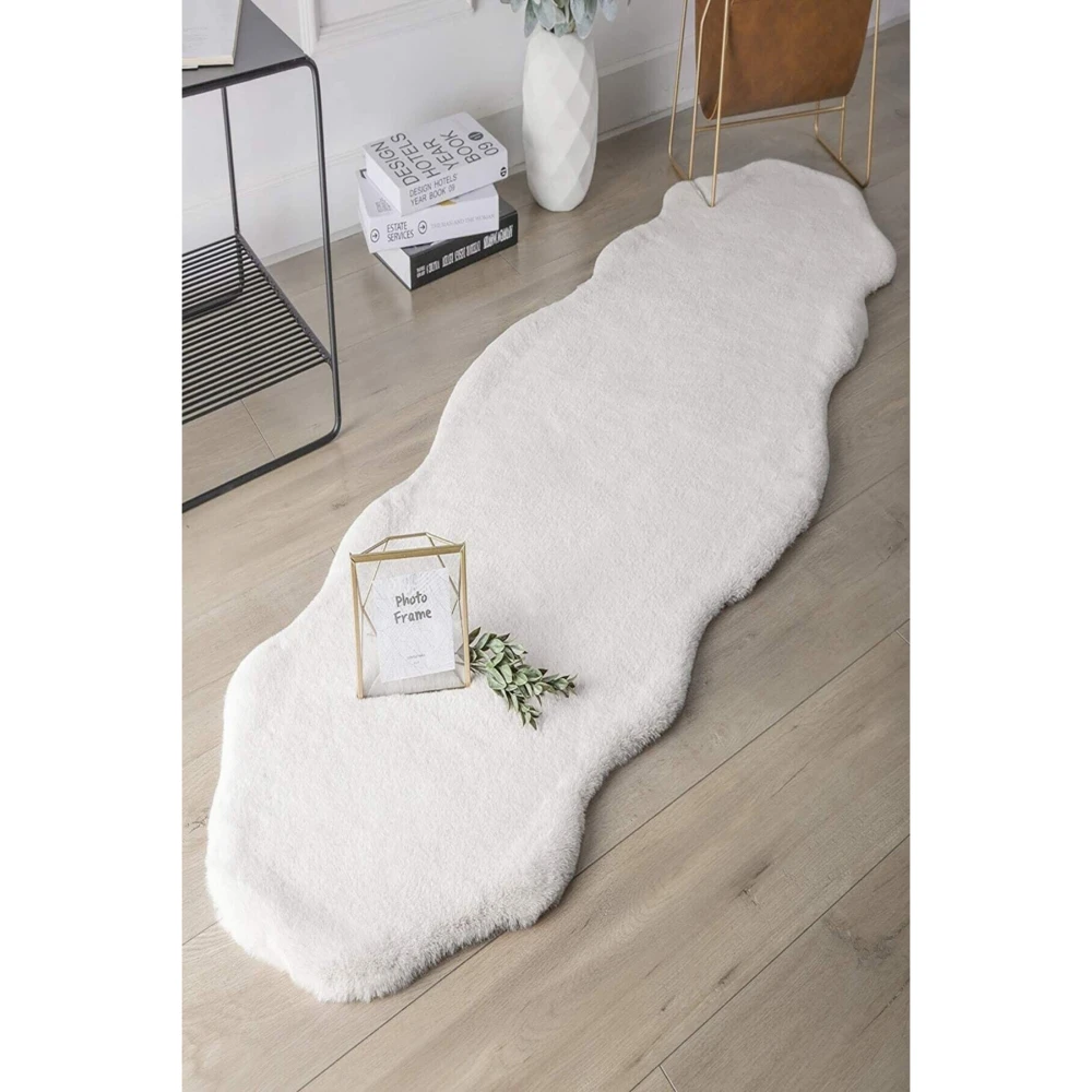 

Decorative Post Plush Carpet Soft Surface Shedding Puffy White Living Bedroom Hallway Bath Mat Home Textile Free Shipping