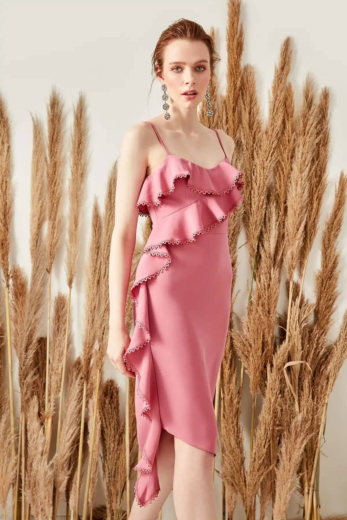 Trendyol платье с маховиком TPRSS19BK0038 | Женская одежда