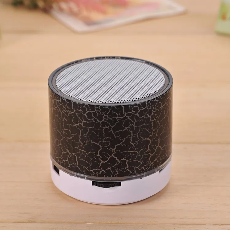 Black Портативный Мини Bluetooth динамик беспроводной громкий динамик трещины светодиодный TF USB Сабвуфер Bluetooth динамик s Mp3 стерео аудио музыкальный плеер - Цвет: Black