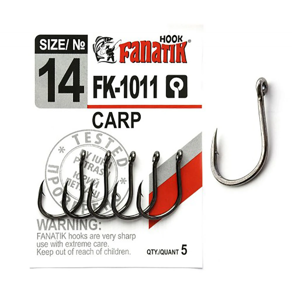Крючки для рыбалки Fanatik CARP FK-1011 рыболовные крючки карповые |