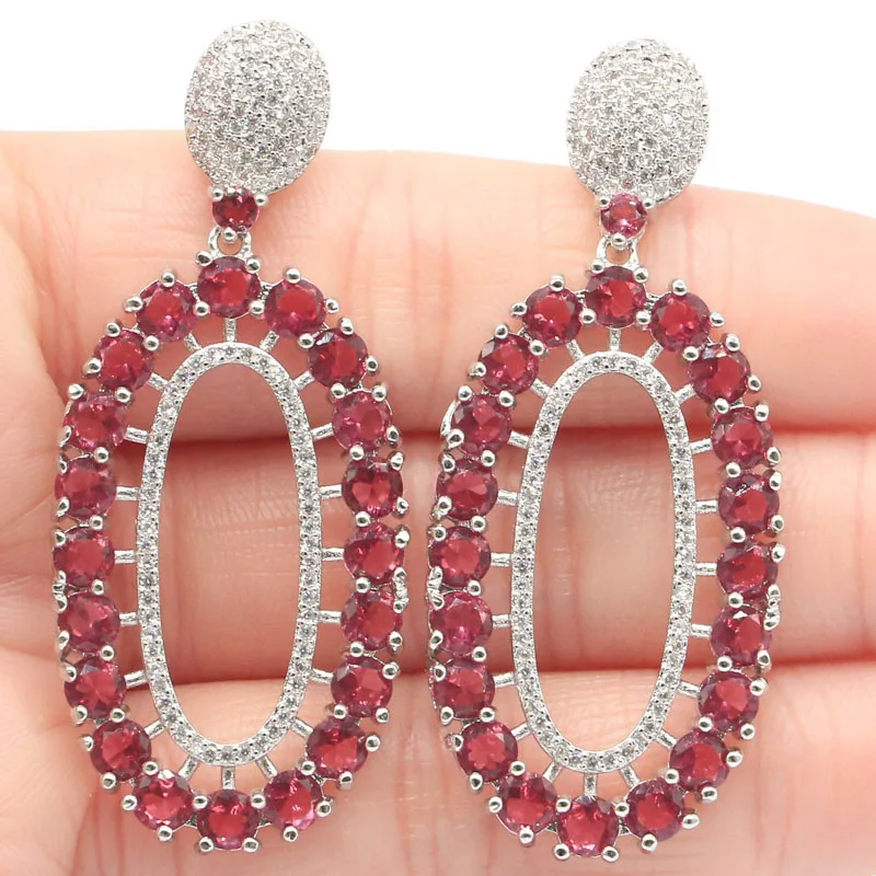 43x15 мм супер большой европейский дизайн малиновый родолит гранат Яркий Циркон