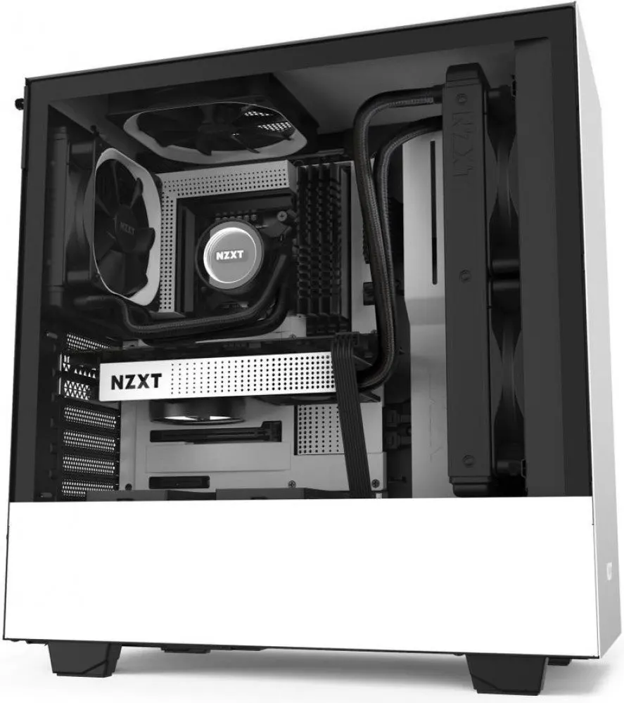 Корпус системного блока NZXT H510 White/Black | Компьютеры и офис