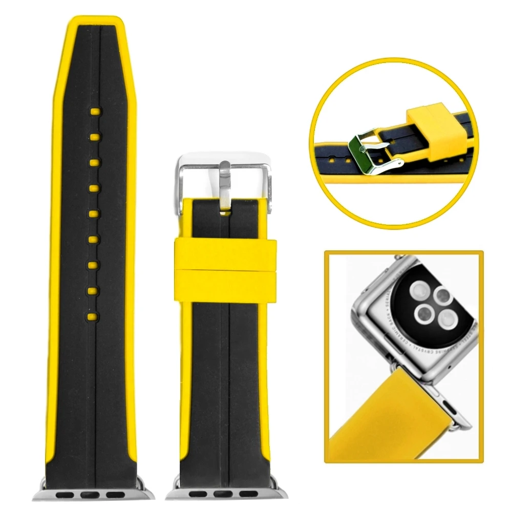 42 мм ремешок для часов Замена Apple iWatch хит продаж красный цвет силиконовая резина