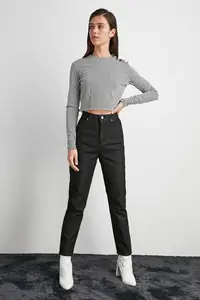 Женские джинсы с высокой талией TWOAW20JE0456, джинсы с покрытием