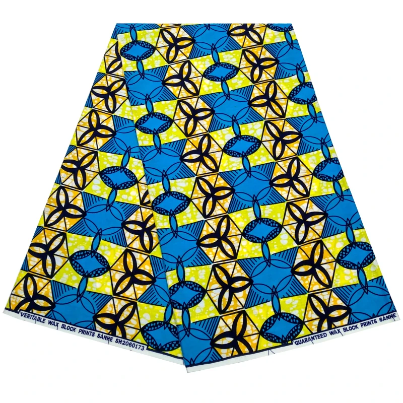 Африканская ткань воск хлопок 6 ярдов стандартная Анкара высокое качество