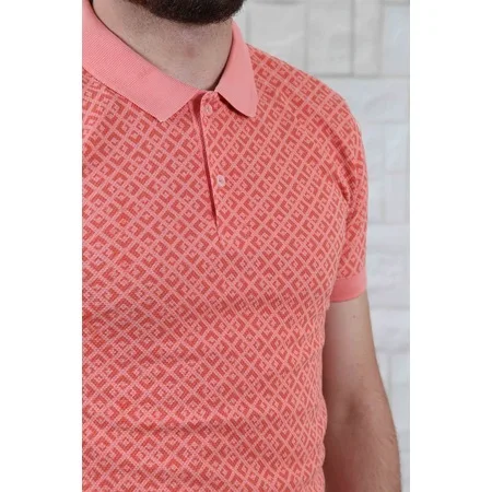 

MEN PATTERNED POLO COLLAR TSHRT COLOR ROSE 452995262