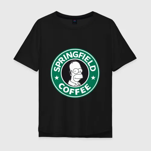 Мужская футболка хлопок Oversize Springfield Coffee | одежда