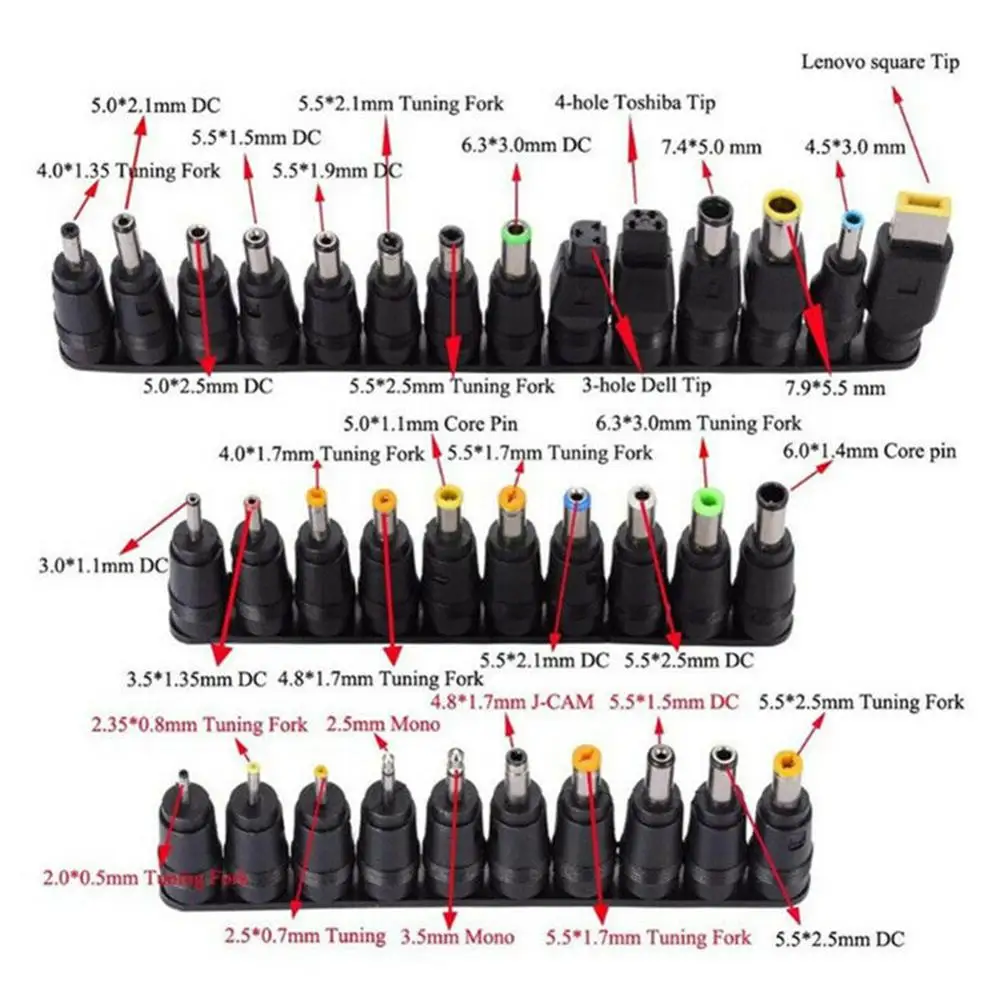 Универсальное зарядное устройство для автомобиля и дома 120 Вт 34 наконечника
