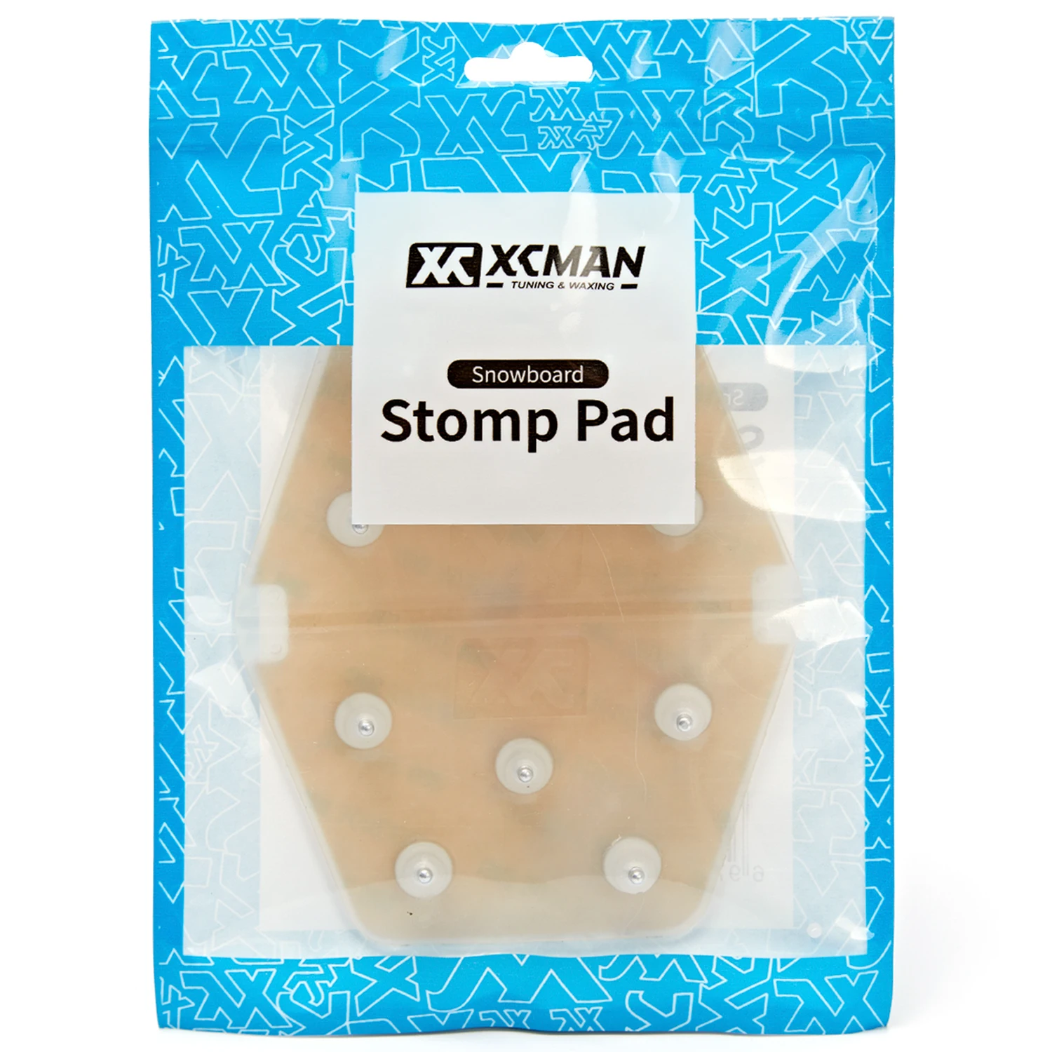 XCMAN Snowboard Clear Aluminum Spike Stomp Pad Anti-Slip,Provides Extra Grip and Perfect Traction with 3M Adhesives 5.1x4.3 inch