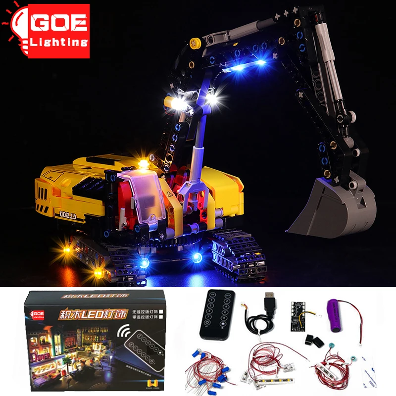 

Набор светодисветильник GOE светильник ING для конструктора Lego 42121, гидравлический экскаватор, инженерные блоки автомобилей, набор ламп, игруш...