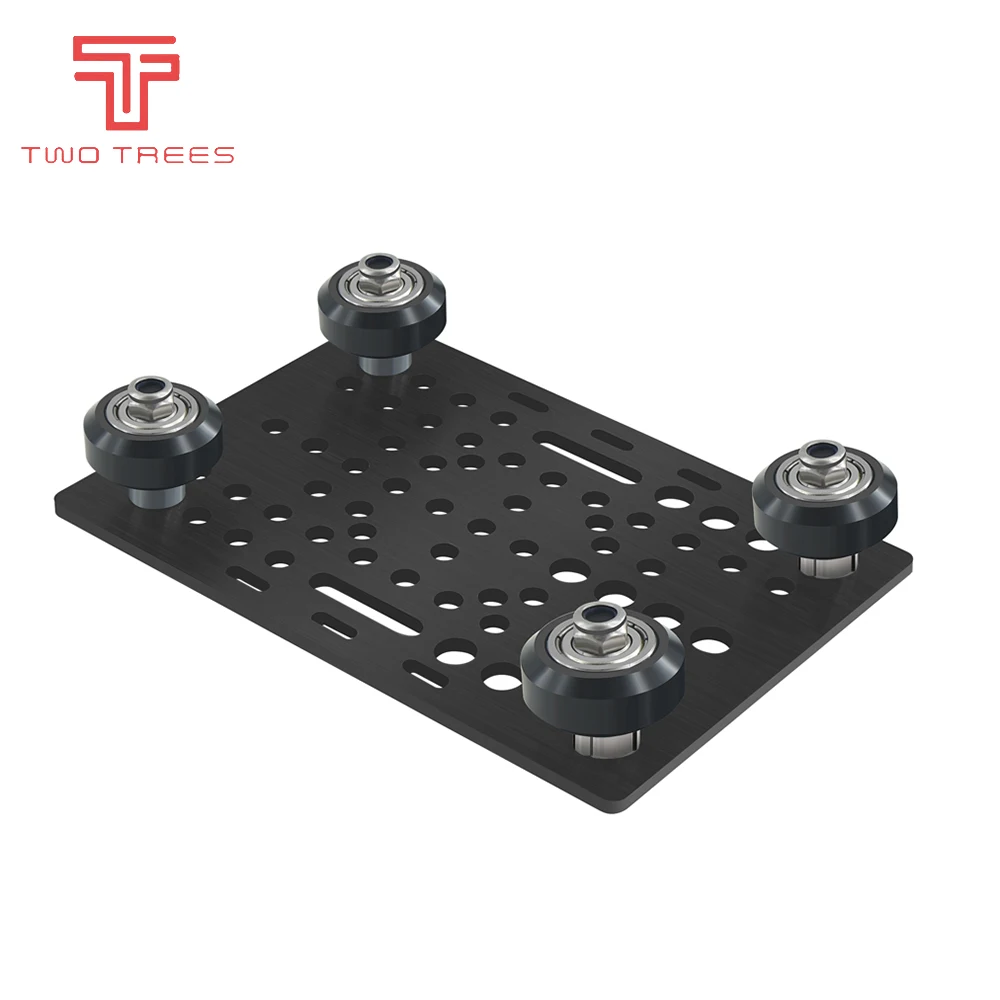 Черная Анодированная Алюминиевая V-слот опорная пластина набор 20 - 80 мм с V-слотом