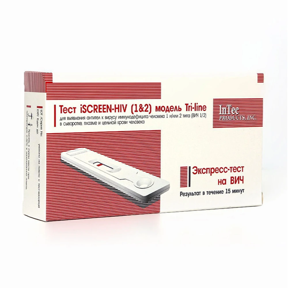 Тест на ВИЧ iSCREEN HIV (1&2) модель TRI LINE| |
