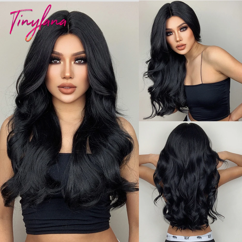

Transparent Synthetic Lace Hair Wig Natural Black Brown Brazilian Long Body Wave Lace Front Wigs for Women Africa Closure Wig