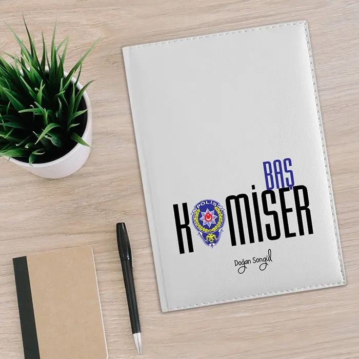

Personalized Professional Superintendent 2020 White Leather Organizer
