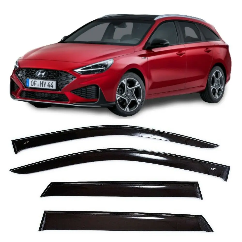 Дефлекторы окон Cobra Tuning H26917 на авто Hyundai I30 III 3 Wagon 5d 2017 н.в. 4 шт./комп. ветровики от