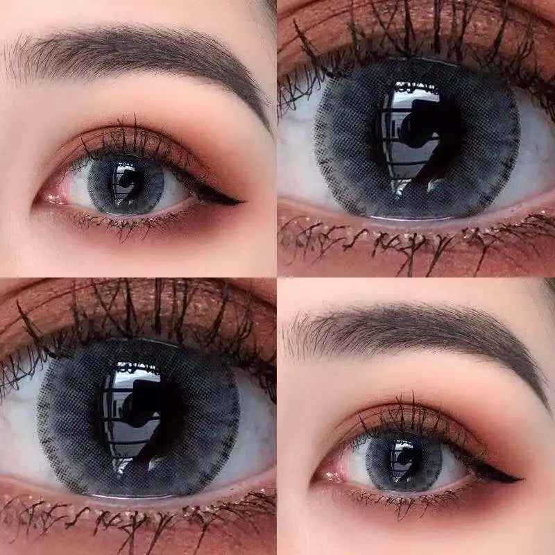 

Натуральные контактные линзы черные большие глаза красота цветные линзы ежегодное использование 1 пара 2 шт Бесплатный чехол