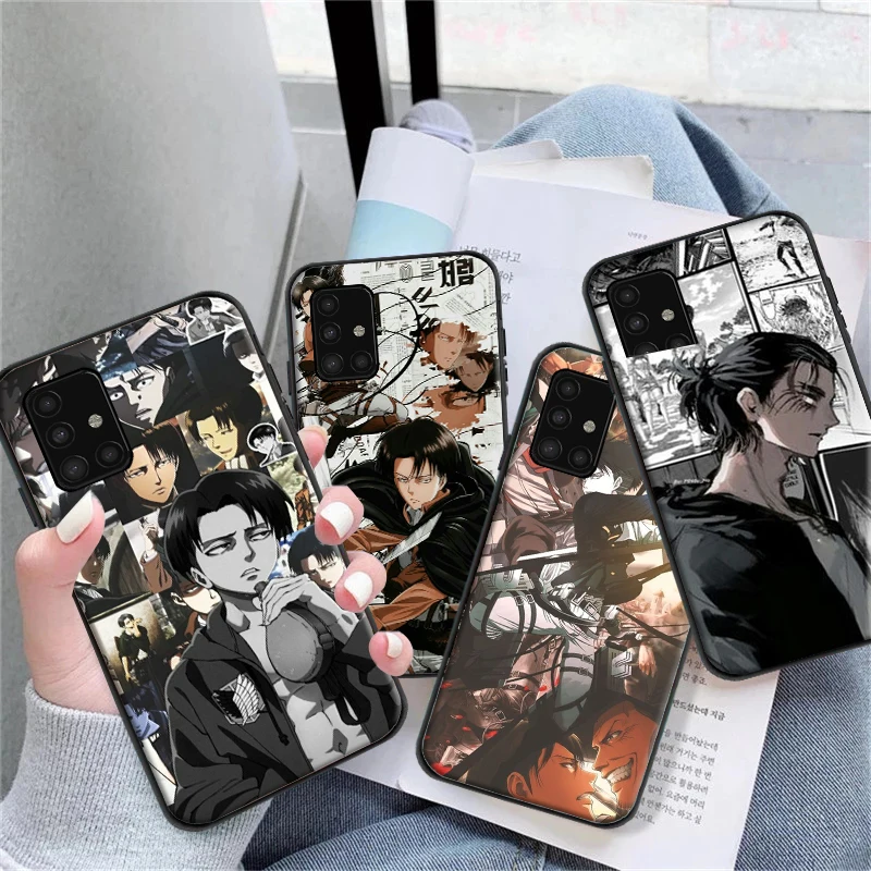 

Eren Jaeger Japanese Anime Phone Case For Samsung Galaxy A51 A71 A52 A72 4G 5G Back Cover Funda Coque Soft TPU Cases