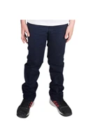 navy blue boys linen trousers with elastic waist adjustment school daily special occasions cotton casual pants models