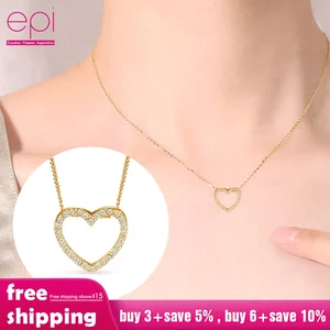 Ювелирные изделия бохо ожерелье в форме сердца Циркон Кристалл колье цепь для женщин ключицы свитер цепи Стразы кулон из золота и серебра подарок