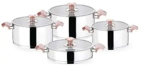 

Aryıldız Cookware Set 8 Pieces King Rose Gold