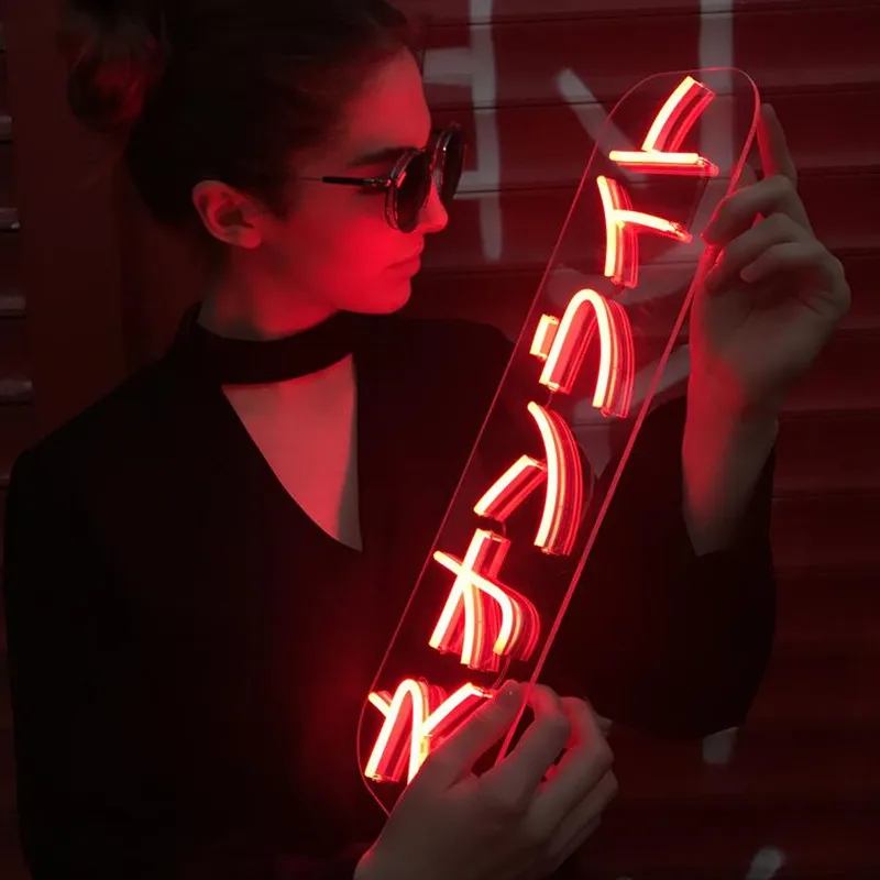 

Custom Japanese Characters Neon Sign LED Flex Letter Board Wall Hanging Decoration, please contact seller before ordering.