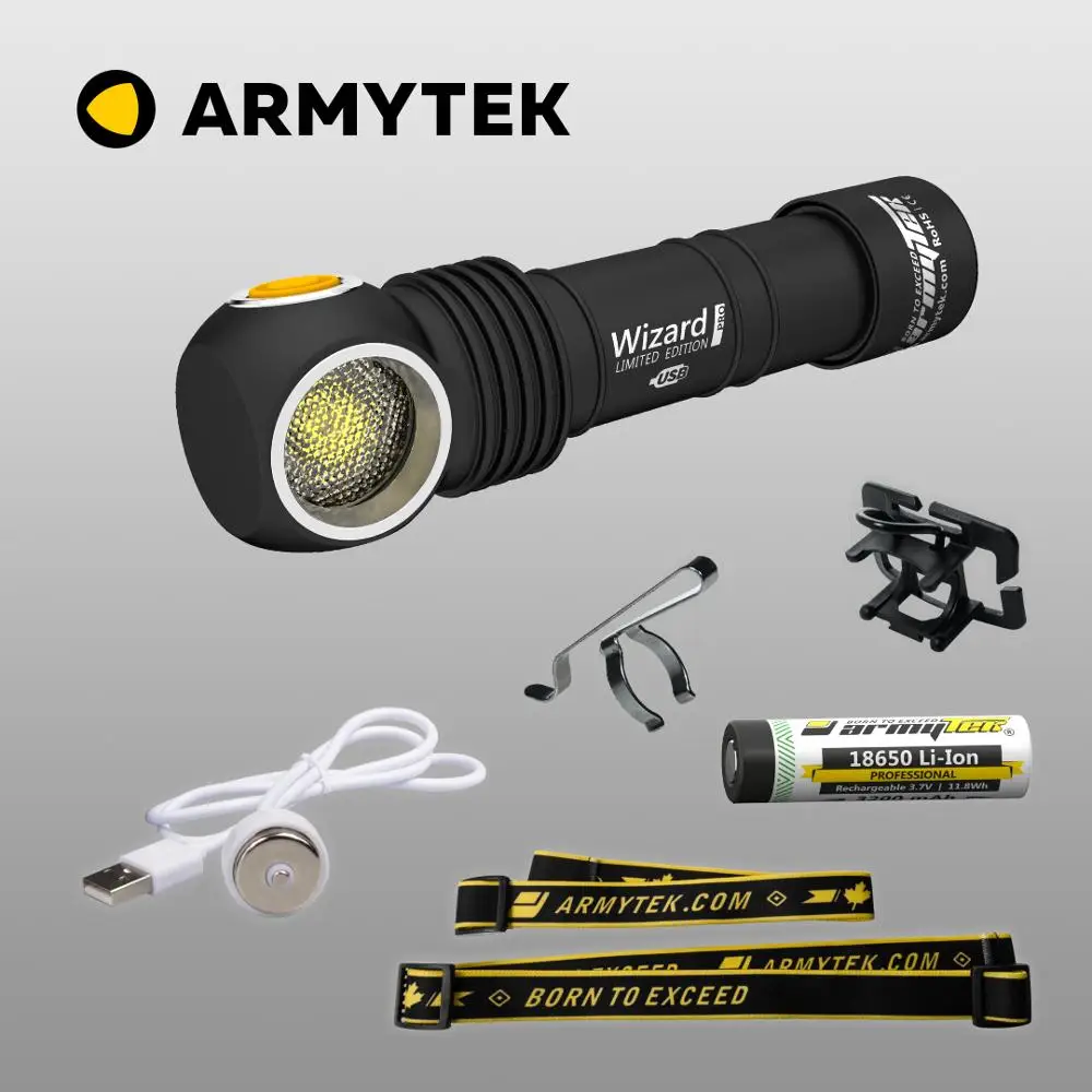 Фонарик Armytek Wizard Pro Nichia теплый светодиодный фонарик USB Перезаряжаемый
