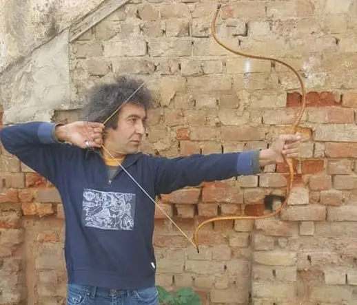 Scythian лук традиционный конский изогнутый смонтированный для стрельбы из лука