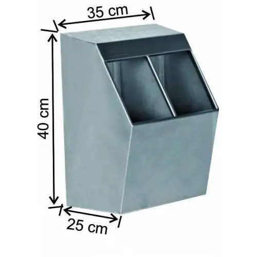 

Stainless 2 Compartment Shoe Cover Box