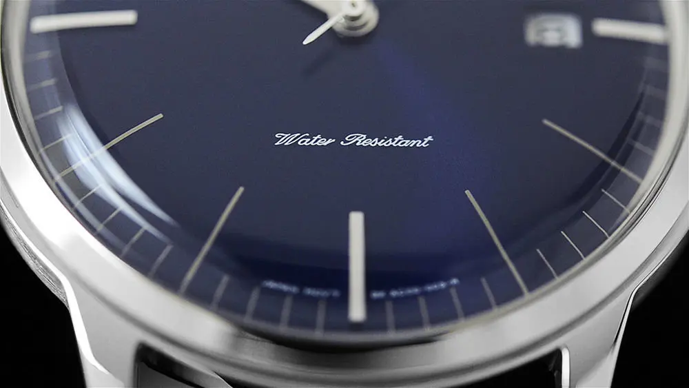 Мужские автоматические часы Orient Bambino FAC0000DD синий циферблат кожаный ремешок