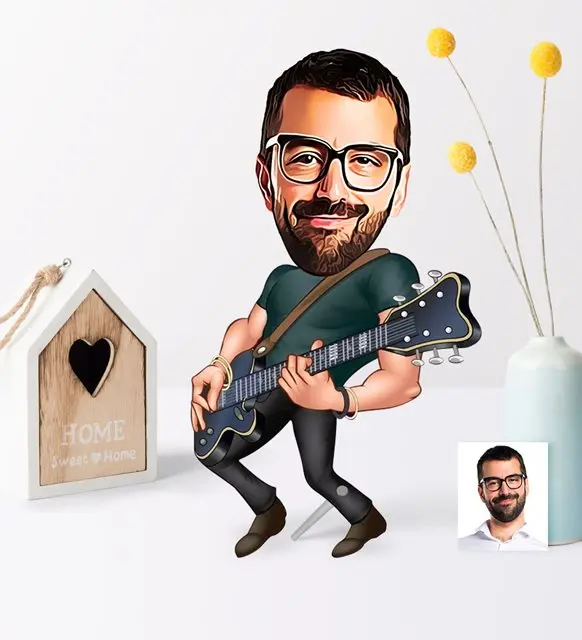 

Kişiselleştirilmiş Mr. Gitarist Karikatür Ahşap Biblo Eğlenceli Resimler Ahşap Hediye Sevgilisi Arkadaş İçin Özel Yapılmış