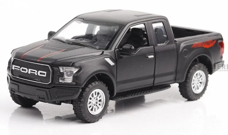 Коллекционная модель машинки пикап F RAPT открываются капот багажник двери свет
