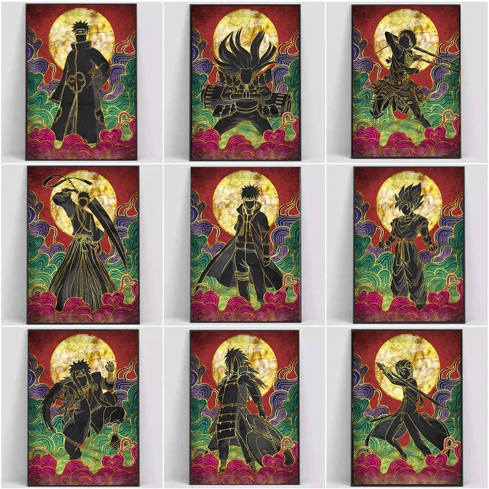 

Classic Anime Canvas Painting Naruto Sasuke Uchiha Poster Prints Wall Art Print Mural Picture Living Room Bedroom Decor Cuadros