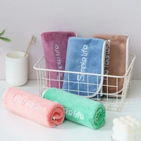 microfiber face towel soft terry absorbent quick drying body hand towels washcloth for adult bathroom cleaning 35x75cm