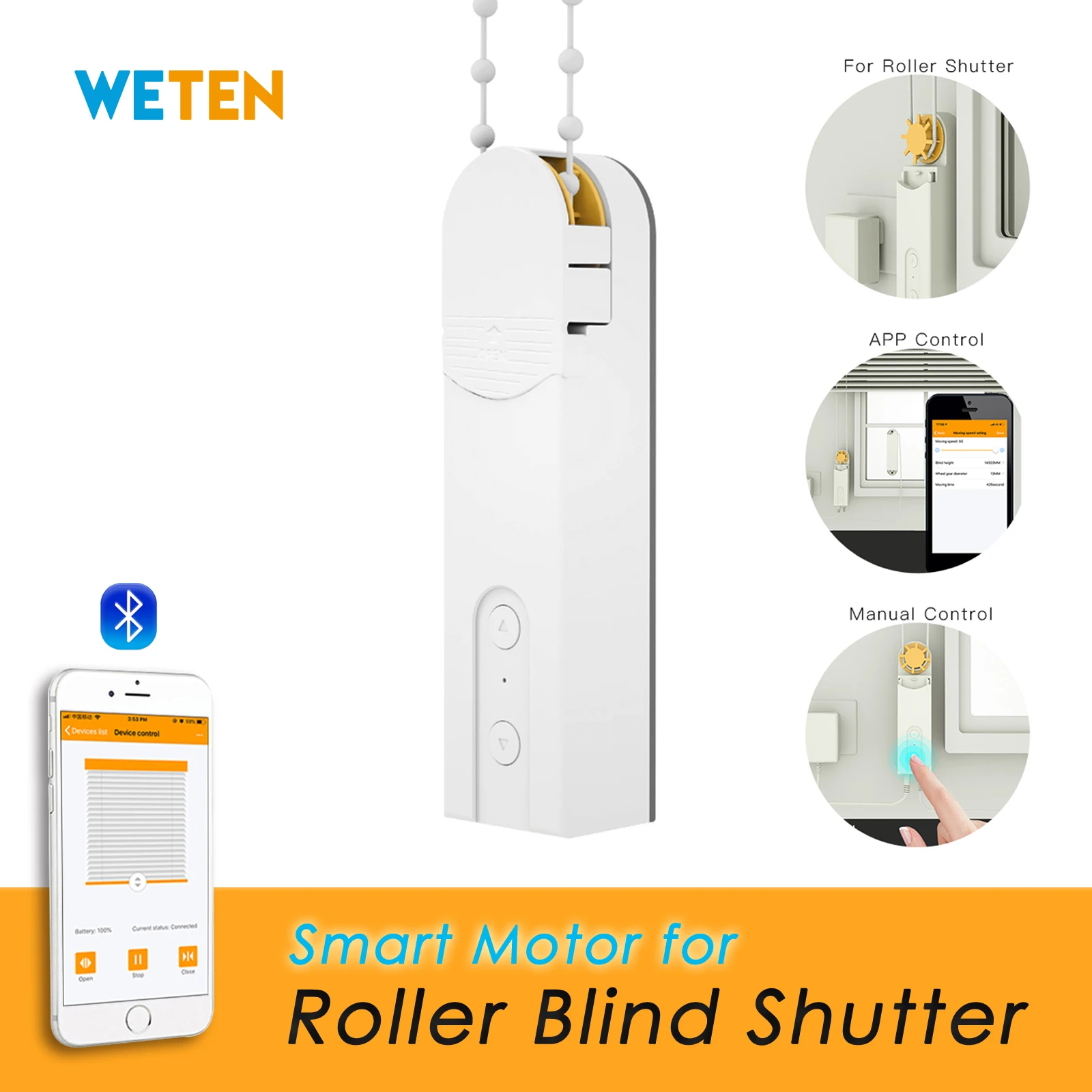 Умные моторизованные цепные роликовые шторы затененный двигатель затвора