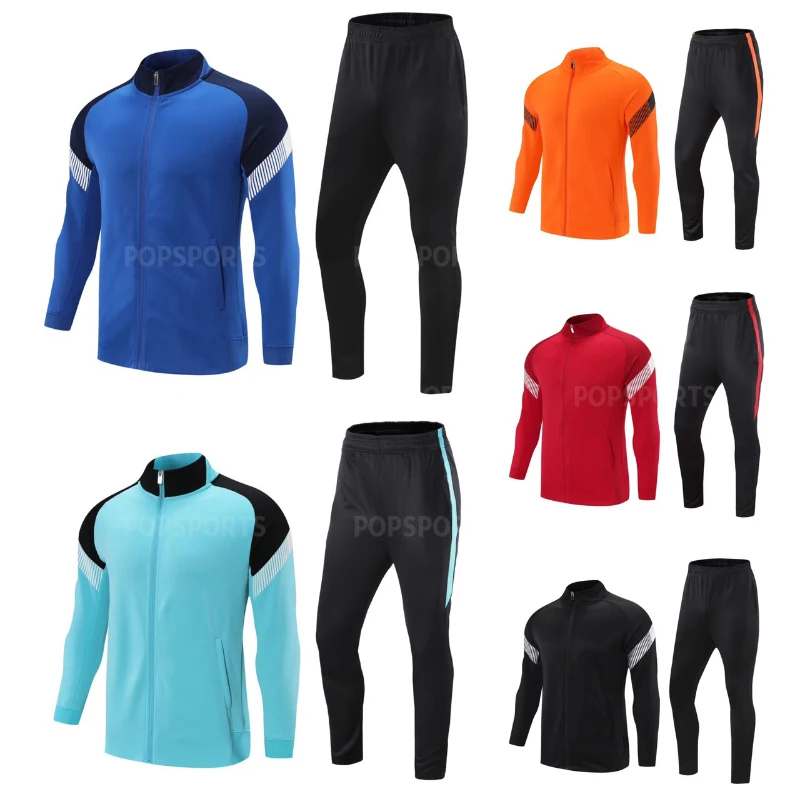 

Спортивный костюм для детей и мужчин, тренировочный комплект, куртка с длинным рукавом и брюки, спортивная одежда, мужские дышащие спортивн...