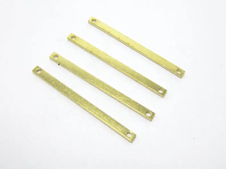 50 штук латунных подвесок для сережек "бар" Запчасти для сережек 30x2x1 мм Подвеска для создания украшений R963 по.