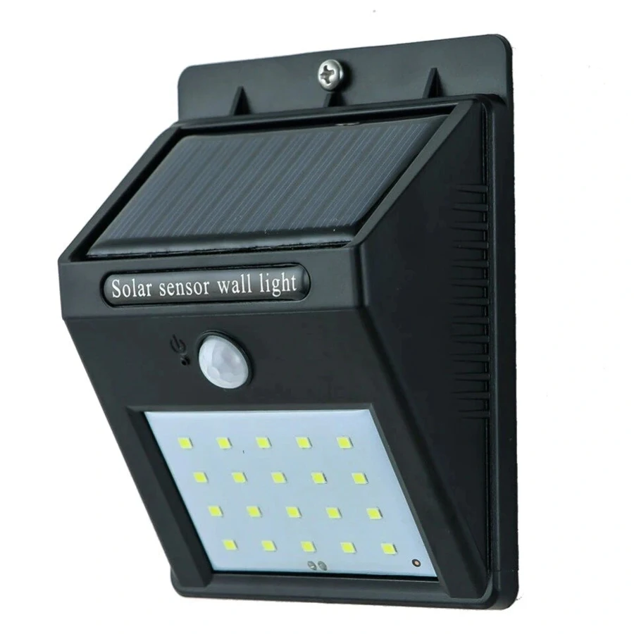 Светильник лампа с датчиком включения и солнечной батареей уличный дачный Solar