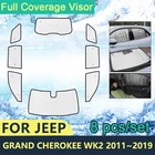 Солнцезащитные Козырьки с полным покрытием для Jeep Grand Cherokee WK2 2011  2019, аксессуары для лобовых стекол, Боковые солнцезащитные окон 2018