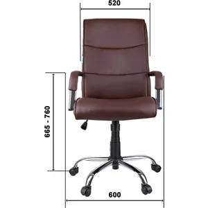 Кресло руководителя Helmi HL-E03 Accept экокожа коричневая | Мебель