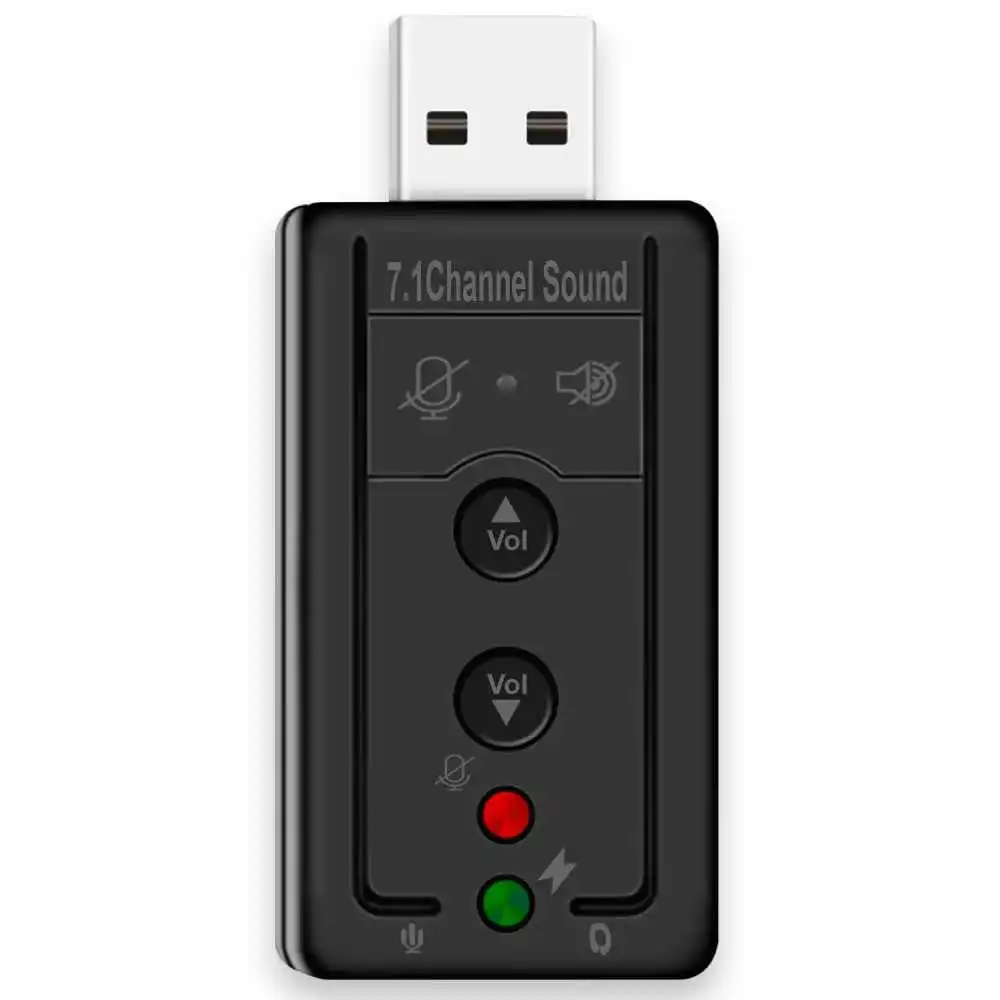 USB 2 0 внешняя аудио карта 3D стерео 7 1 звуковой адаптер с регулятором громкости