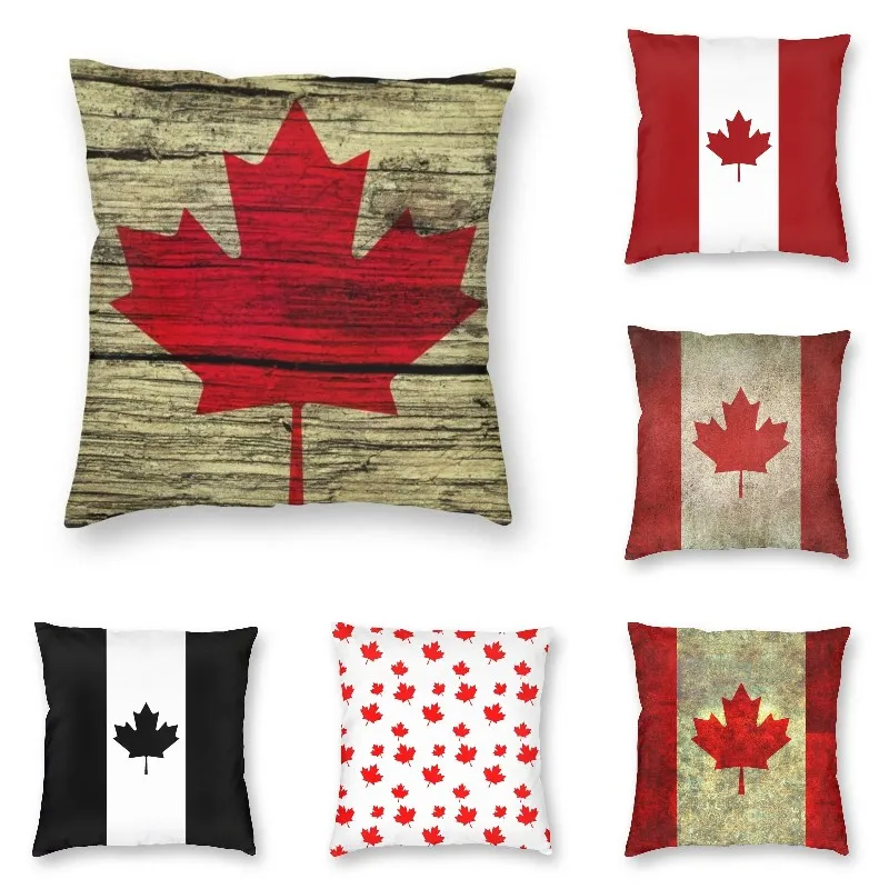 

Canada Flag Patriotism Cushion Cover 45x45 Decoration Printing Canadian Patriotic Throw Pillow Case for Living Room Home Decor